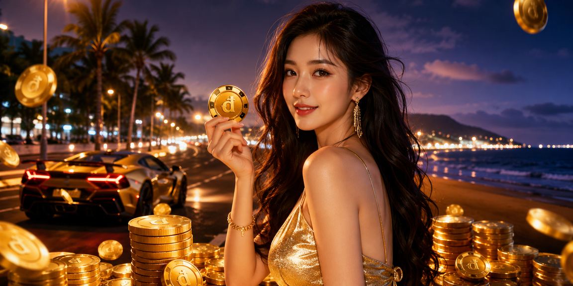 Người dùng VIP tại bãi biển Mũi Né kiểm tra số dư và thưởng trên điện thoại