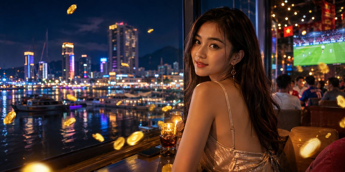 Người chơi tại Nha Trang ngồi cà phê xem ứng dụng casino trên điện thoại