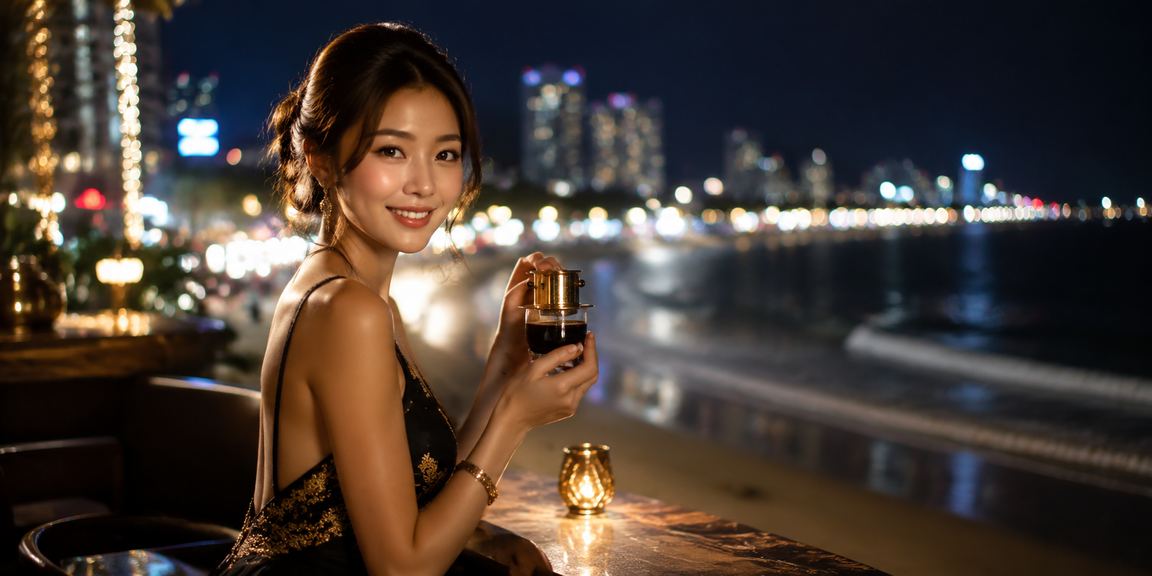 Người dùng VIP tại Vũng Tàu thưởng thức cà phê và tìm hiểu chính sách bảo mật trên thiết bị di động